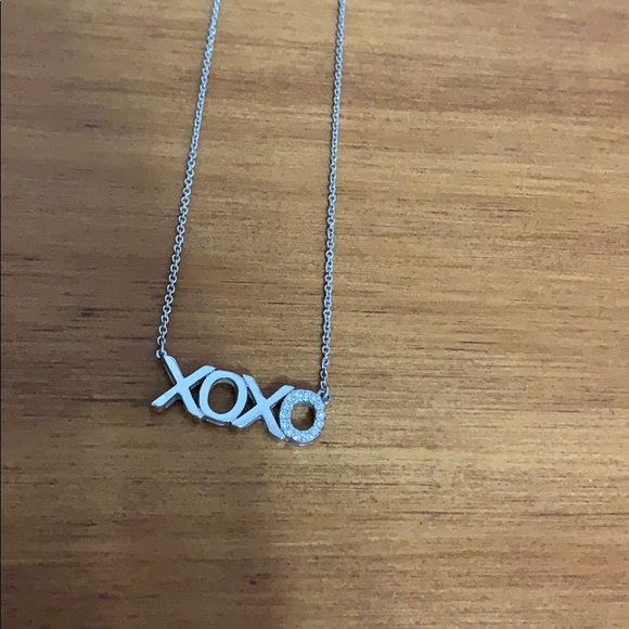 “XOXO” Silver Diamond Necklace - Picture 6 of 6